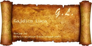 Gajdics Luca névjegykártya